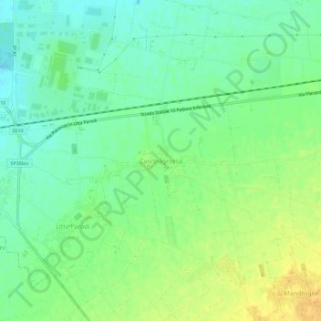 Carte topographique Cascinagrossa, altitude, relief