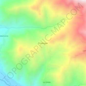 Carte topographique Pichilingue, altitude, relief