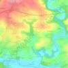 Carte topographique Kercadic, altitude, relief