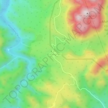Carte topographique Mahagnao, altitude, relief