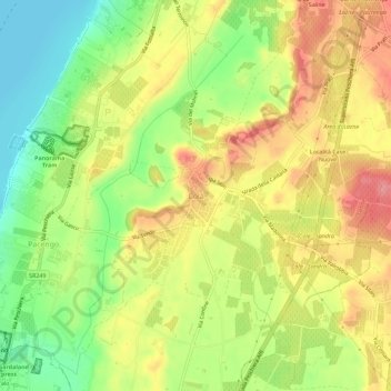 Carte topographique Colà, altitude, relief
