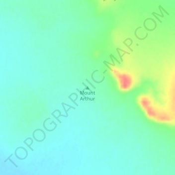 Carte topographique Mount Arthur, altitude, relief