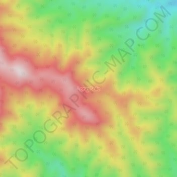 Carte topographique Long Sule, altitude, relief