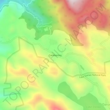 Carte topographique Cambantog, altitude, relief