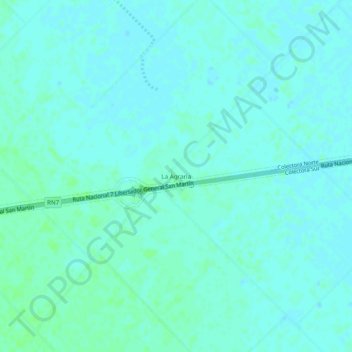 Carte topographique La Agraria, altitude, relief