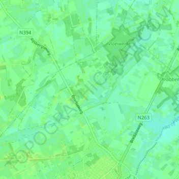 Carte topographique Hellegat, altitude, relief