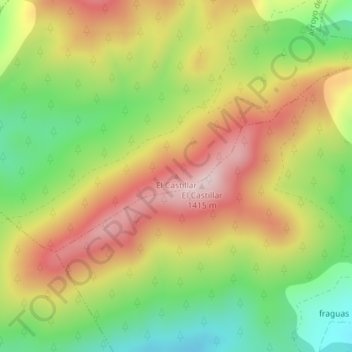 Carte topographique El Castillar, altitude, relief