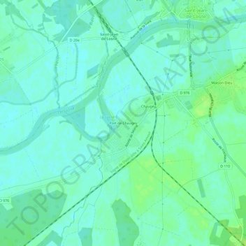Carte topographique Port de Chaugey, altitude, relief