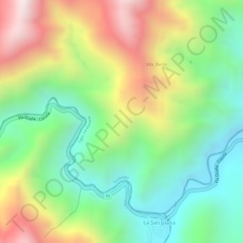 Carte topographique Berlin, altitude, relief