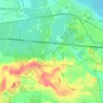 Carte topographique Broglie, altitude, relief