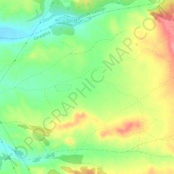 Carte topographique El Llano, altitude, relief