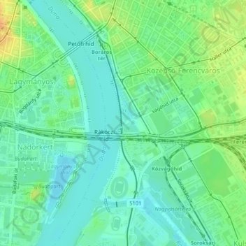 Carte topographique Ziggurat, altitude, relief