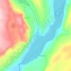Carte topographique Arcata, altitude, relief