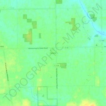 Carte topographique Horatio, altitude, relief