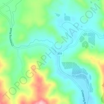 Carte topographique Lower Chittering, altitude, relief