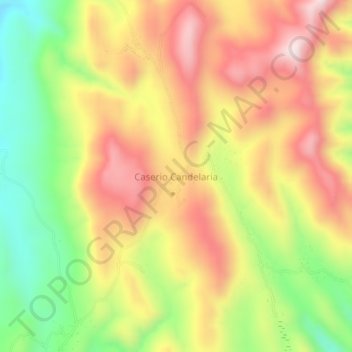 Carte topographique Caserio Candelaria, altitude, relief