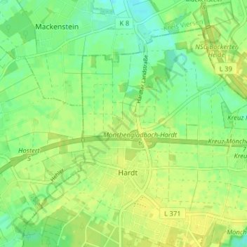 Carte topographique Piperlohof, altitude, relief