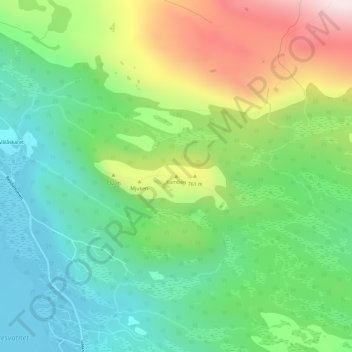 Carte topographique Kamben, altitude, relief