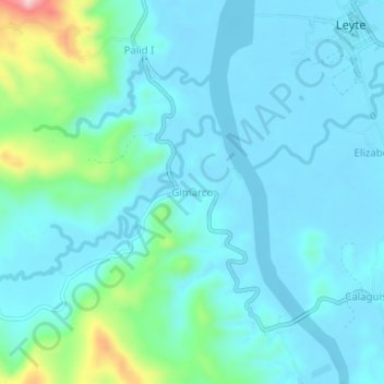 Carte topographique Gimarco, altitude, relief