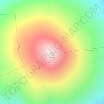Carte topographique Cerro de Culiacan, altitude, relief