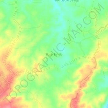 Carte topographique Pasir Banjit, altitude, relief