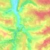Carte topographique Le Bourg, altitude, relief