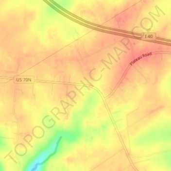 Carte topographique Campbell Junction, altitude, relief