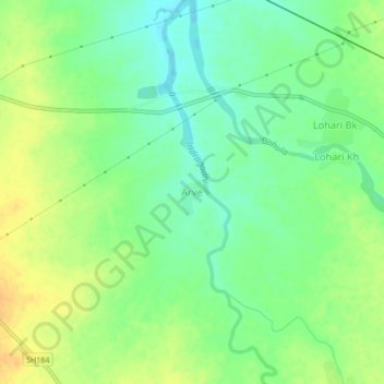 Carte topographique Arve, altitude, relief