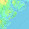 Carte topographique Hilton Head Island, altitude, relief