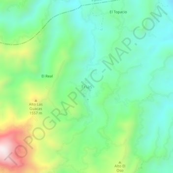 Carte topographique Frias, altitude, relief