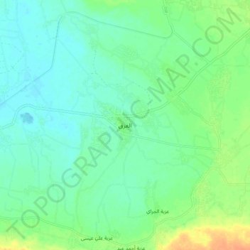 Carte topographique Al-Gharaq, altitude, relief