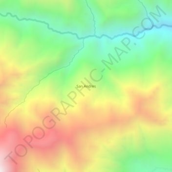 Carte topographique San Andres, altitude, relief