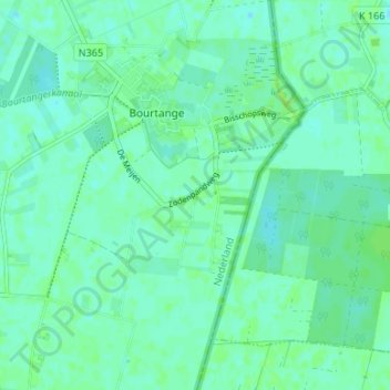 Carte topographique Pallert, altitude, relief