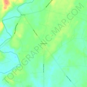 Carte topographique Lemasters, altitude, relief