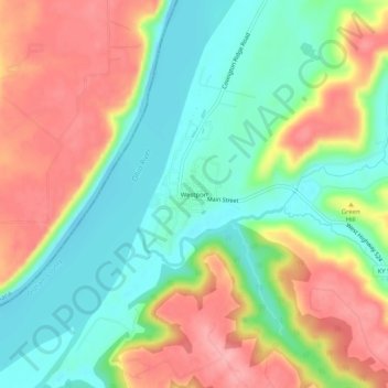 Carte topographique Westport, altitude, relief