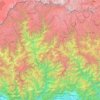 Carte topographique Wangdue Phodrang Dzongkhag, altitude, relief