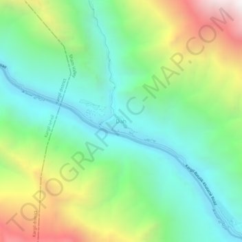 Carte topographique Dah, altitude, relief