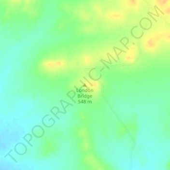 Carte topographique London Bridge, altitude, relief