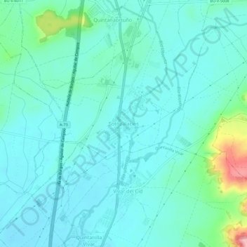 Carte topographique Sotopalacios, altitude, relief