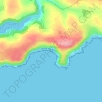Carte topographique Lantic Bay, altitude, relief