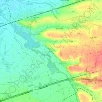 Carte topographique Salau, altitude, relief