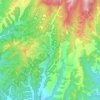 Carte topographique Rojen, altitude, relief