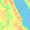 Carte topographique Red Sea Governorate, altitude, relief