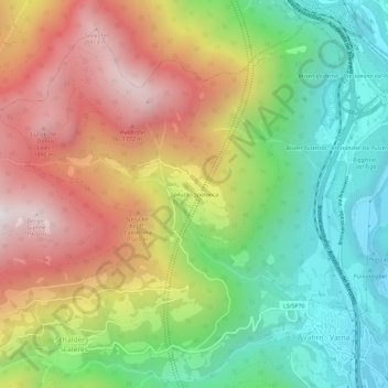 Carte topographique Spiluck, altitude, relief