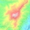 Carte topographique Buffalo Mountain, altitude, relief
