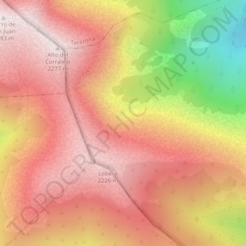 Carte topographique Dehesa del Raso, altitude, relief