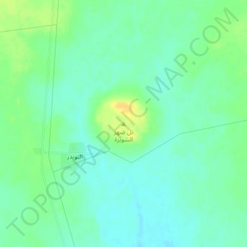 Carte topographique Tell Chuera, altitude, relief