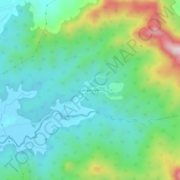Carte topographique Canaynayan, altitude, relief