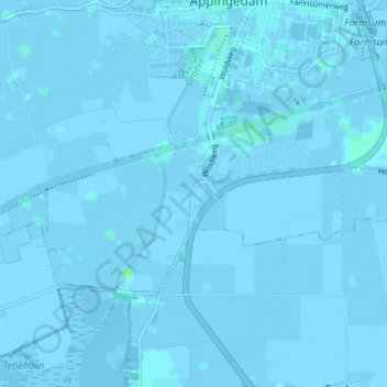 Carte topographique Blokstad, altitude, relief