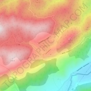 Carte topographique Nymfeo, altitude, relief